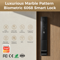 Serrure de porte intelligente personnalisable LNDU H02 avec reconnaissance faciale et veineuse, entrée sans clé Tuya, pour porte d'entrée