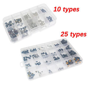 250 Uds interruptores de botón pulsador <span class=keywords><strong>Micro</strong></span> Tact Kit surtido 10/25 tipos de botón de Control remoto de <span class=keywords><strong>coche</strong></span> interruptor de presión DIY Kit surtido con caja - Product Image 1