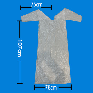PE plastic dustproof suit, protective clothing for dusty environments, <b>waterproof</b>, transparent disposable smock, suitable for - Product Image 4
