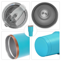 Gobelet isotherme en acier inoxydable plaqué cuivre de 20 oz pour bière et café, tasse de voyage thermique chaude et froide pour usage quotidien