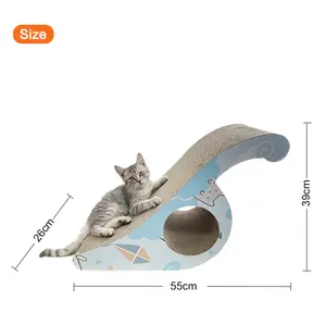 Sea Lion Shape High Quality Cat Toy Scratcher Cardboard Corrugated Scratching Scratcher With Catnip