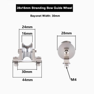 Machine à tresser le fil d'acier, roue de passage de fil à courroie 28*16, largeur de tressage à arc 16mm, personnalisable OEM, finement poli - Product Image 2