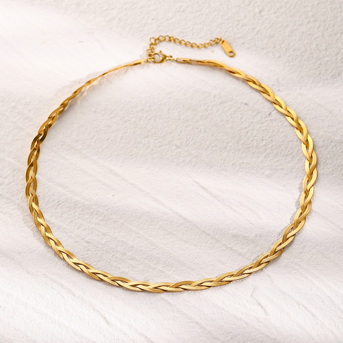 18k gold edelstahl geflochtene schlangenknochen kette halskette sommer  neuer stil halsband fr damen| Alibaba.com