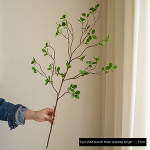 Mô Phỏng Lá Nhân Tạo Bất Tìm Kiếm Màu Xanh Lá Cây Nhà Máy Trang Trí Sân Vườn Cây Chi Nhánh Nhân Tạo Hoa Màu Xanh Lá Cây Nhà Máy - Product Image 4