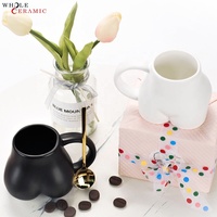 Tasses à café et thé personnalisées en céramique à bord doré avec emballage dans une boîte-cadeau pour la vente en gros de souvenirs de festival de mariage et de Saint Valentin