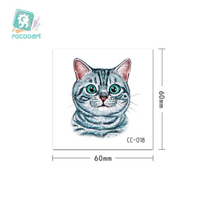 Impermeabile sveglio del fumetto adesivi animale del tatuaggio con il <span class=keywords><strong>gatto</strong></span> bunny dog tatoo disegni tatoo temporaneo di rimozione - Product Image 2