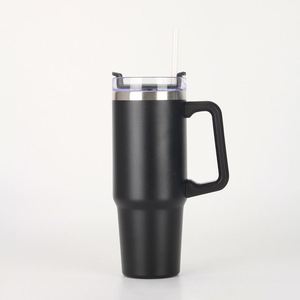 30oz Stainless Steel Insulated Car <b>Tumbler</b> Vacuum Travel Mug <b>With</b> Handle <b>Straw</b> Lid Leakproof Outdoor <b>Cup</b> - Product Image 2