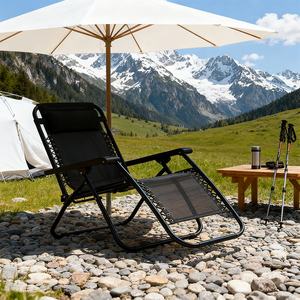 折りたたみ式屋外テラスラウンジチェア枕付き特大無重力椅子 - Product Image 2