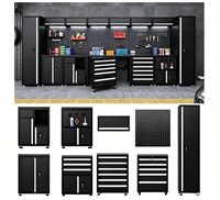 Armoire à outils combinée robuste de haute qualité, solution de rangement multifonctionnelle personnalisée pour garage et atelier de maintenance