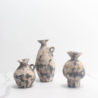 Vase de table en céramique artisanal, antique, rétro, rustique, écologique, fait main, couleurs personnalisables, fleurs séchées, décoration intérieure, 4-8 pouces