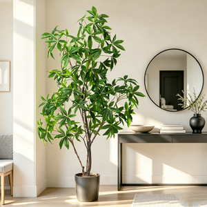 Arbre à Monnaie <span class=keywords><strong>Pachira</strong></span> Aquatica Artificiel Réaliste à Tronc <span class=keywords><strong>Tressé</strong></span>, en Plastique Écologique Résistant aux UV, 190cm/230cm, Décoration Intérieure/Extérieure - Product Image 2