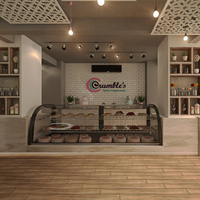 Meubles de boulangerie éclairés par LED, comptoir de présentation chaud avec étagères de présentation de pain, vitrines pour une présentation efficace