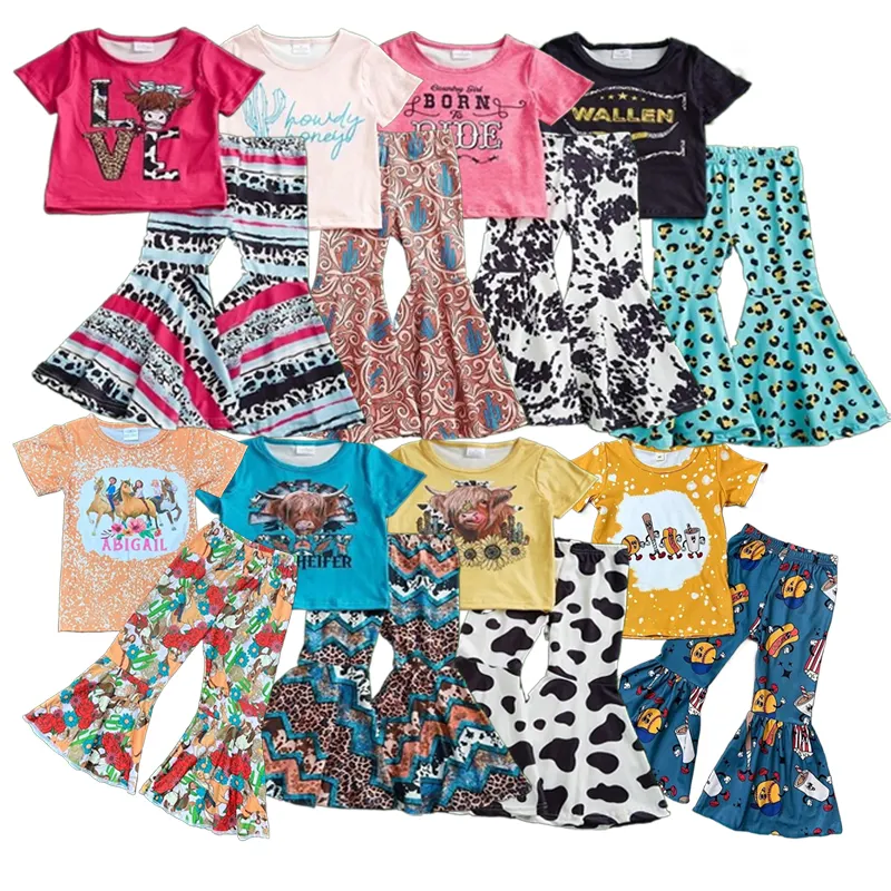 Latest Girls Clothing Sets Kids Summer Howdy Cowgirl Western Outfits Western Toddler Baby Girl Clothes