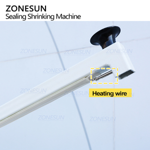 ZONESUN-Máquina de sellado y encogimiento de paquetes de plástico termorretráctiles, cortador de película de envoltura, manual de mesa, de tamaño pequeño, para el - Product Image 3