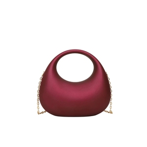 <span class=keywords><strong>Bolso</strong></span> de <span class=keywords><strong>mano</strong></span> de acrílico con textura mate para mujer, <span class=keywords><strong>bolso</strong></span> de <span class=keywords><strong>mano</strong></span> de media luna para <span class=keywords><strong>boda</strong></span>, <span class=keywords><strong>bolso</strong></span> de <span class=keywords><strong>mano</strong></span> Hobo de bola de masa hervida, Color caramelo, pequeñas Bolsas nupciales - Product Image 2