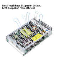 Alimentation à découpage SMPS 5V-24V 240W-300W 100% pleine puissance, réglable 5A-15A AC-DC en plastique pour bandes LED et éclairage LED