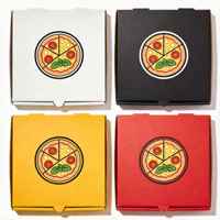 Boîte à pizza en carton ondulé personnalisée, design écologique résistant à la graisse, pour la livraison, les plats à emporter, les pizzerias et les restaurants