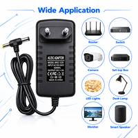 Adaptateur secteur AC/DC 24W 12V 2A à prise UE coudée, personnalisé pour moteur de rideau électrique et lecteur DVD mobile