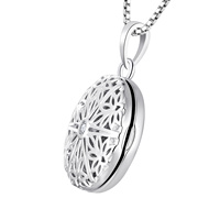 Bijoux fins OEM personnalisés pendentifs ronds en zircone cubique breloques colliers en argent sterling 925 pour femmes