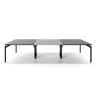 Bordure en PVC écologique Panneau MFC en option Table de conférence de bureau en bois massif pour réunion