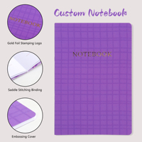 Cuaderno con Cubierta con Grabado en Relieve Dorado, Tamaño A5, Cuadernos con Líneas