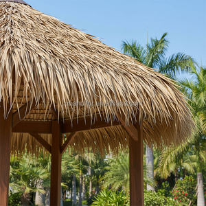 पी समुद्र तट बार सिंथेटिक सजावटी इको फ्रेंडली कृत्रिम प्लास्टिक टिकी झोपड़ी रेस्तरां सिंथेटिक थेच छत - Product Image 1