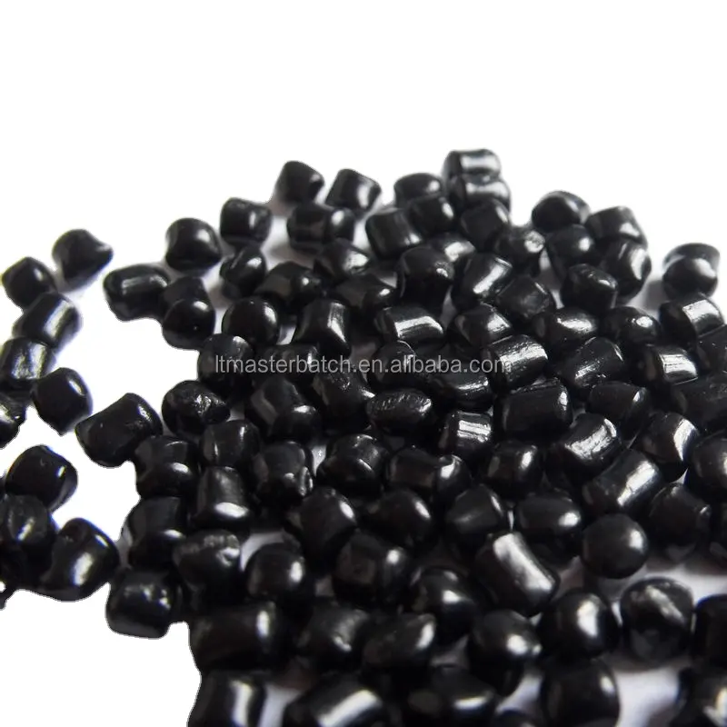 Alto brillo negro masterbatch soplado película grado carbono negro contenido 15-50% para bolsa de basura paquete película Película compuesta