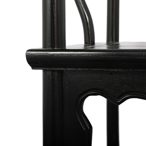 Reproduction antique chinoise en bois massif d'orme recyclé <span class=keywords><strong>noir</strong></span> <span class=keywords><strong>fauteuil</strong></span> à dossier <span class=keywords><strong>rond</strong></span> meubles de salon - Product Image 5