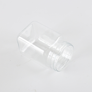 Mới Đến Hộp Nhựa Gia Vị Vuông PET Lọ Gia Vị Trong Suốt Với Nắp Flapper Kép Màu Đen 265Ml 300Ml - Product Image 4