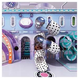 Aire de jeux intérieure sur le thème de l'espace et des planètes, parc d'attractions commercial pour enfants avec machine de tir au basket-ball - Product Image 6