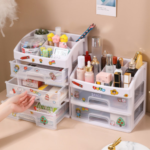 Cosmetic Desktop <b>Storage</b> <b>Box</b> Multi Layer Drawer Type With Partitions Transparent Organizing Shelf For <b>Makeup</b> - Product Image 3