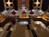 Luxe en forme de U arabe Majlis canapé ensemble Design européen Style oriental siège au sol pouf Jalsa canapé salon hôtel Villa