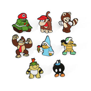 Venta al por mayor de lindos pines de solapa de esmalte suave de anime de <span class=keywords><strong>Mario</strong></span> <span class=keywords><strong>Bros</strong></span>, regalos creativos de pines de dibujos animados - Product Image 2