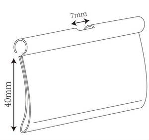 Étiquette de prix en plastique Clip d'étiquette de prix en plastique Crochet en plastique - Product Image 5
