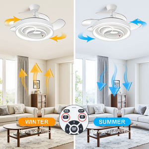 Lustre de plafond à moteur CC à marque privée, lumière rétractable, télécommande, design moderne, ventilateur de lustre moderne à 3 vitesses - Product Image 4