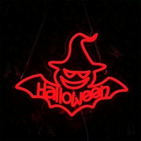 Lampu Neon Natal Antlers Custom untuk Dekorasi Dinding, Lampu Berry Merah, Lampu LED Neon untuk Dekorasi Rumah, Pesta, dan Liburan