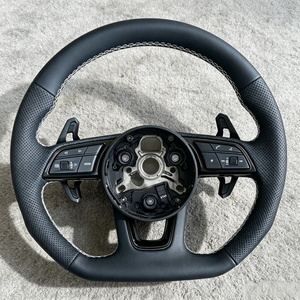 Volant de voiture compatible avec <span class=keywords><strong>Audi</strong></span> <span class=keywords><strong>A1</strong></span> A2 A3 A4 A5 A6 A8 Q2 Q3 Q5 Q7 Q8 TT R8 S3 S4 S5 S6 S7 RS3 RS4 RS5 RS6 RS7 - Product Image 1