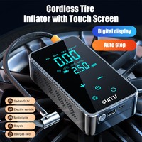 Compresor de Aire Inalámbrico para Neumáticos de Coche, Bomba de Aire Eléctrica Multifuncional de 7.4V y 150PSI para Neumáticos de Coche