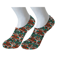Kaos Kaki Wanita Gaya Barat Motif Sapi Aztec Desain Khusus Gaya Amerika