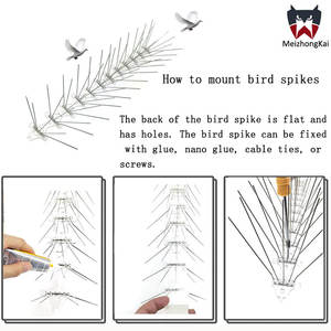 Púas Antipájaros de Acero Inoxidable Sólido al por Mayor, Control de Plagas Casero, Disuasivo para Techos y Ventanas, Repelente de <span class=keywords><strong>Palomas</strong></span> Anti-Escalada - Product Image 4