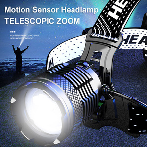 1000 lumen USB có thể sạc lại đèn pha 8-chế độ đầu làm việc Đèn chống thấm nước đèn pha với cảm biến chuyển động - Product Image 2