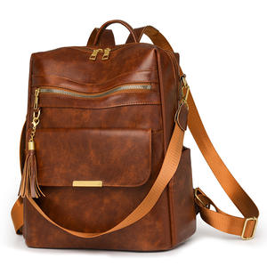 Sac à dos transfrontalier rétro pour femmes haut de gamme nouveau Style européen américain polyvalent grande capacité conception de gland en gros - Product Image 4