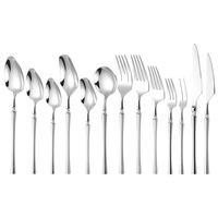 Dingyong OEM/ODM Ensemble de couverts de table occidentaux en acier inoxydable 304, design taille fine, couteau, fourchette et cuillère créatifs en métal