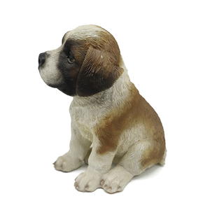 Statue de chien en résine personnalisée, Sculpture de chien saint-ard siège, réaliste - Product Image 3