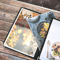 Perlengkapan Hotel & restoran lainnya 4 halaman 12 halaman kulit PU sampul Menu buku Menu restoran