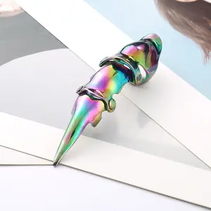 Мужское кольцо для ногтей Kingcome, золотистое кольцо в стиле хип-хоп, украшение для вечеринки, с персонализированным геометрическим дизайном, - Product Image 1