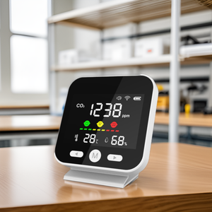 <span class=keywords><strong>4</strong></span> in 1 otomatik olarak kızılötesi <span class=keywords><strong>CO2</strong></span> dedektörü kalibre NDIR sensör tipi monitörler kapalı nem ve hava kalitesi ile WIFI APP - Product Image 3