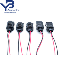 4D0971992A Konektor Injektor Bahan Bakar VAG 2 Pin Female 3.5mm dengan Kabel Pigtail untuk Audi VW