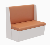 Nouveaux stands de Restaurant de vente chaude canapé en bois massif en cuir doux longs bancs peuvent être personnalisés Tables de Restaurant occidental de loisirs