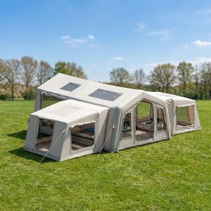 Tente de camping OULUO 4 personnes double couche en coton TC 3*2.1*2.1 2000-3000mm imperméable toutes <span class=keywords><strong>saisons</strong></span> protection UV épaissie - Product Image 1